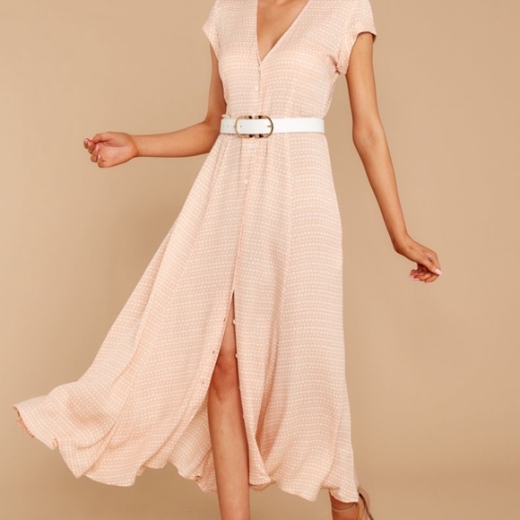 NWT Pink Blush Print Maxi Dress - Picture 1 of 5